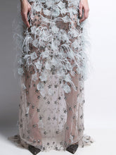 Sleeveless Embroidered Gown Rebecca