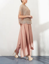 Nude Pink Cape Set with Dress