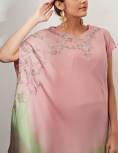 Tricolor Shaded Dress