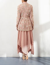 Pink Peplum Jacket with Dress