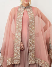 Pink and Beige Cape with Dress