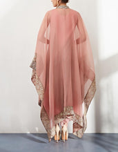 Pink and Beige Cape with Dress