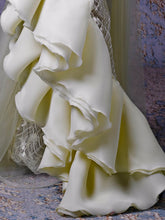 RUFFLED SHEER DRESS