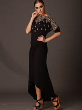 Peacock Swirl Wrap Dress