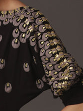 Peacock Swirl Wrap Dress