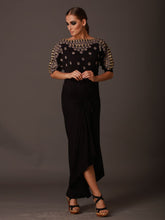Peacock Swirl Wrap Dress