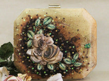 Vintage Gold Rose Clutch