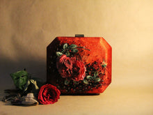 Maroon Rose Clutch