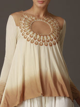 Peacock Swirl Asymmetric Top