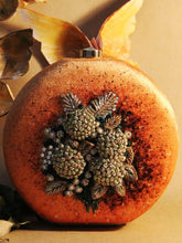 Tangerine & Gold Hydrangea Clutch