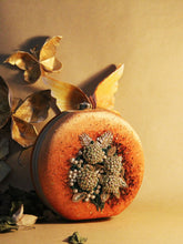 Tangerine & Gold Hydrangea Clutch