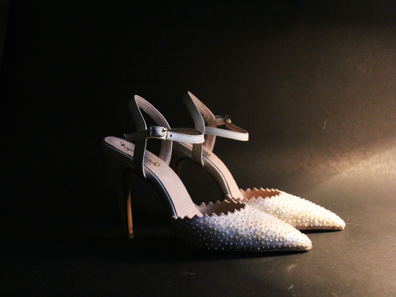 Ivory Glass Mule Stiletto