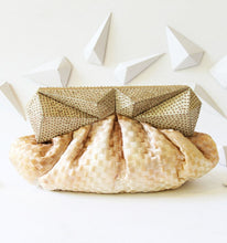 Handwoven Gold Clutch