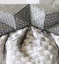 Handwoven Silver-Grey Clutch