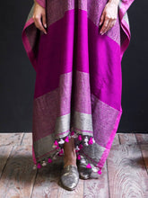 Handwoven Caftan With Pom-Poms