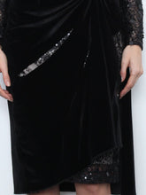 Velvet And Beaded Lace Dress