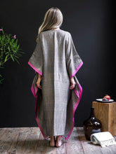 Handwoven Caftan With Pom-Poms