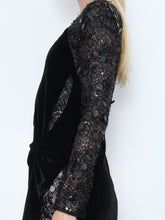 Velvet And Beaded Lace Dress