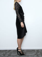 Velvet And Beaded Lace Dress
