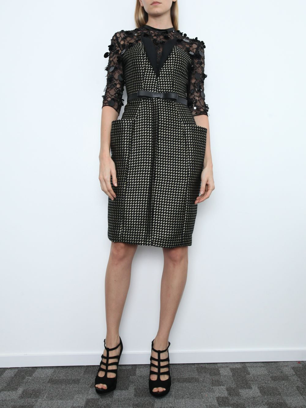 Tweed And Lace Dress