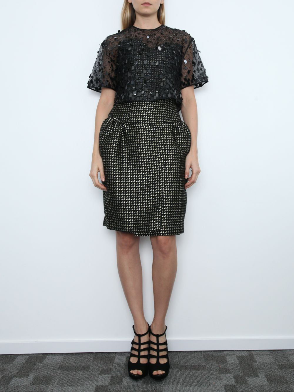 Tweed And Lace Dress