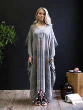 Handwoven Caftan With Pom-Poms