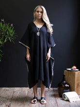 Handwoven Misty Dark Caftan