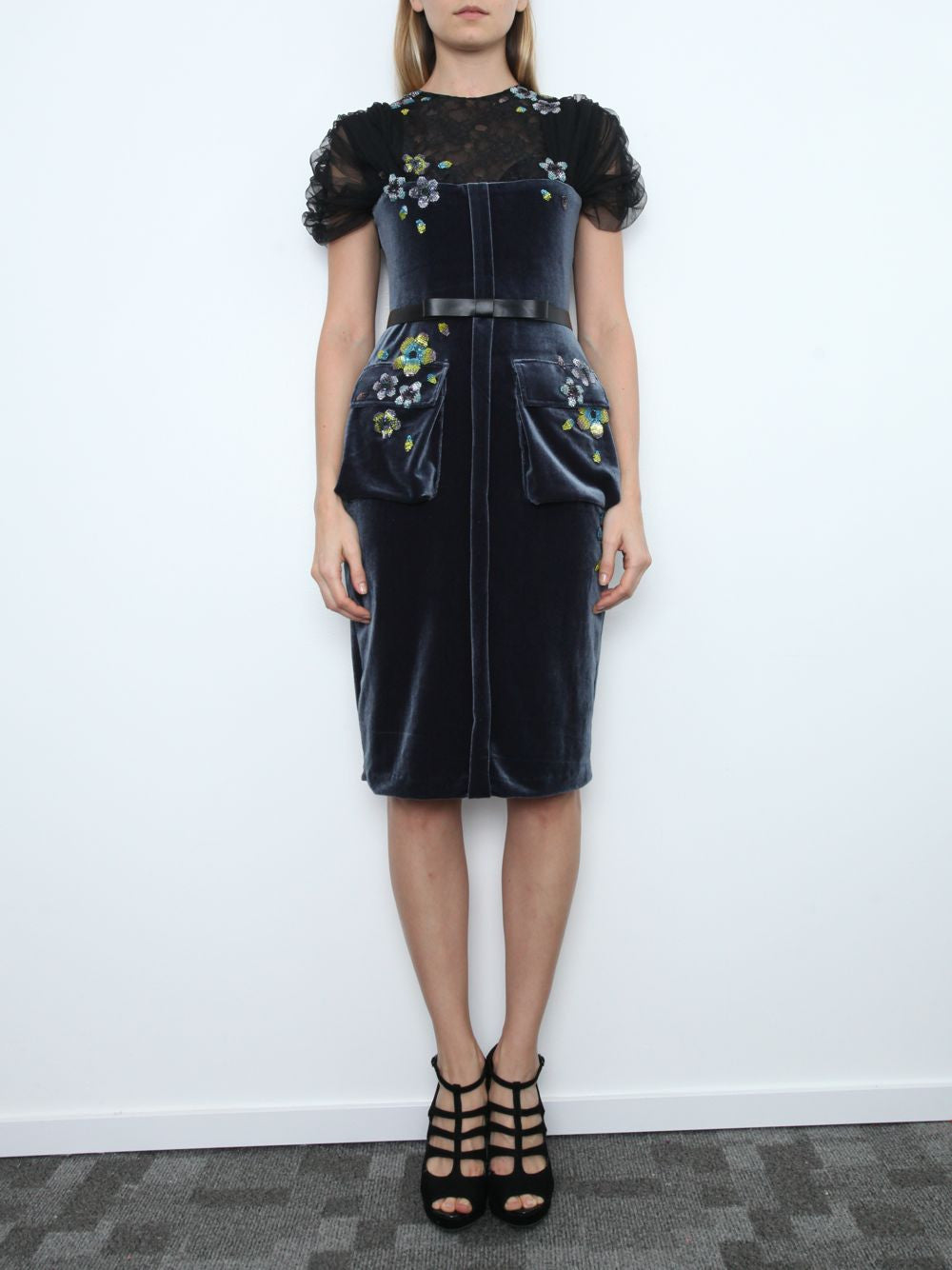 Velvet Dress With Embellishments
