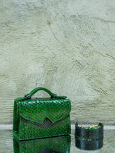 Exotic Ayers Snake Skin Green Handbag