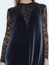 Embellished Lace And Velvet Gown