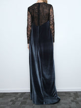 Embellished Lace And Velvet Gown