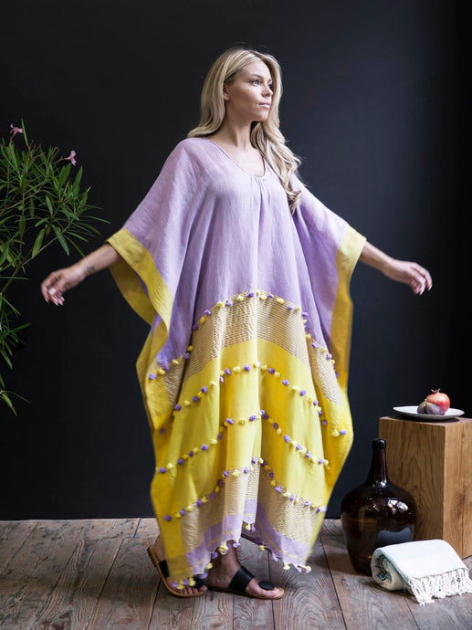 Handwoven Caftan With Tassels