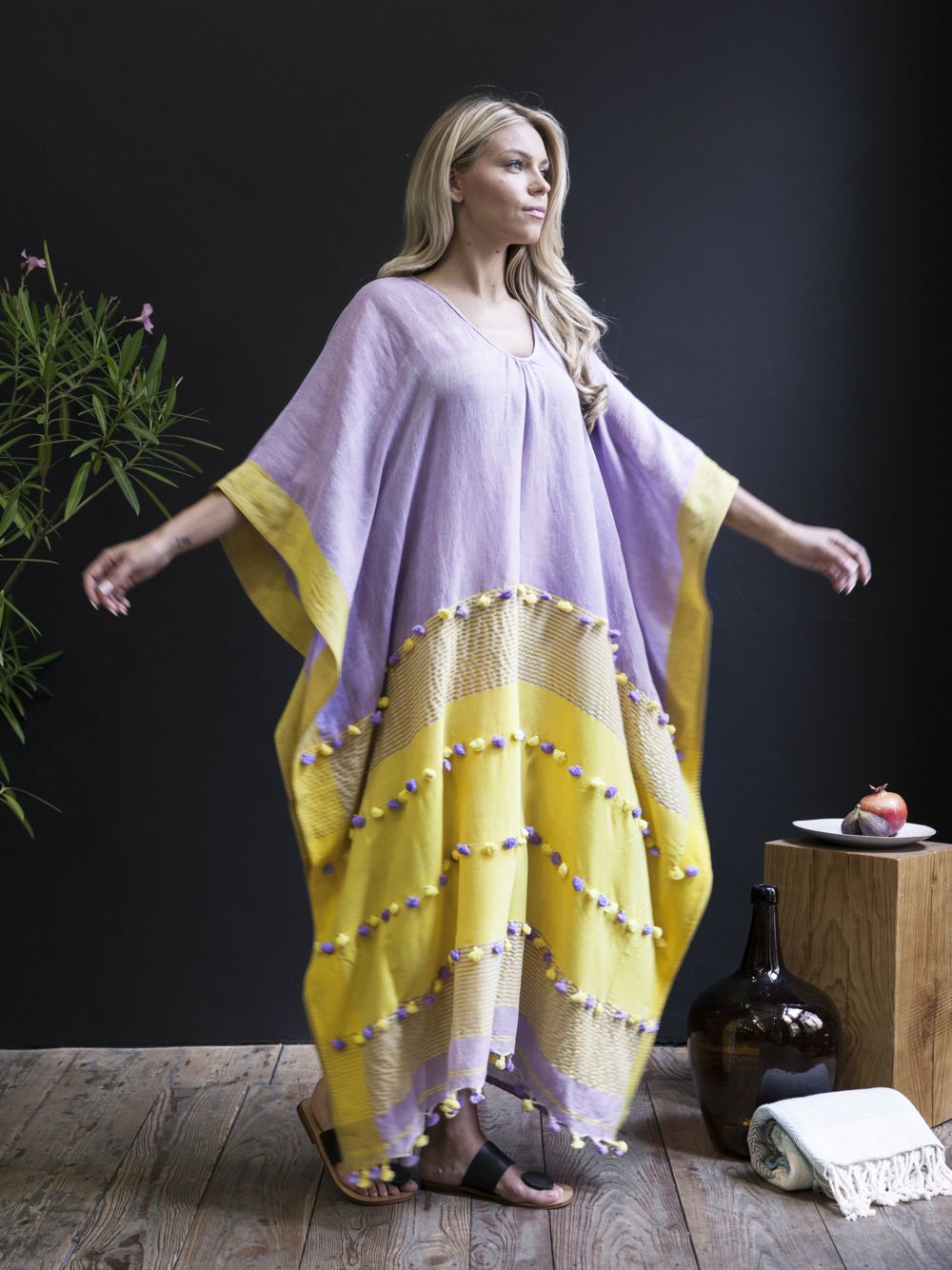 Handwoven Caftan With Tassels