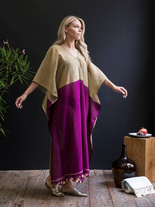 Handwoven Silk-Cotton Caftan