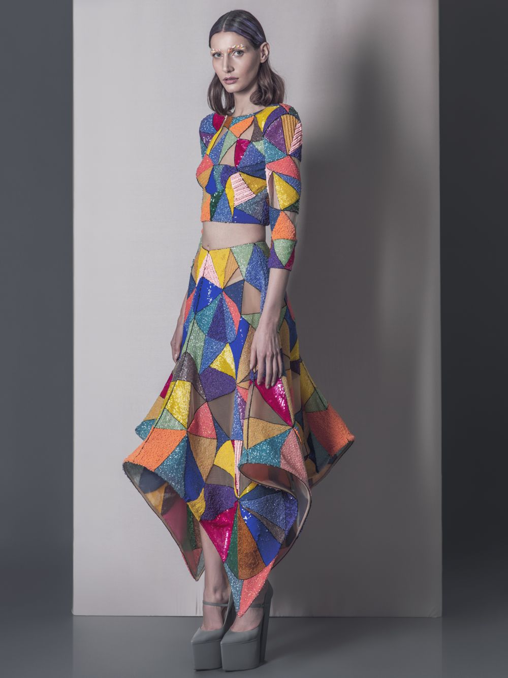 Embroidered Top & Skirt