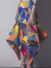 Midnight Blue Corset & Embroidered Skirt