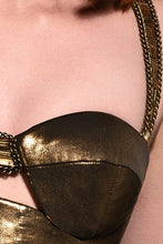 Molten Gold Corset Dress