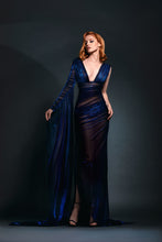 Deep Royal Blue Lamé Dress