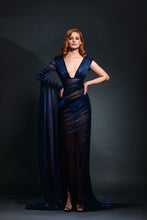 Deep Royal Blue Lamé Dress