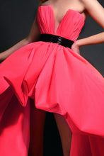 Coral Puff Ball Gown