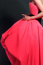 Coral Puff Ball Gown