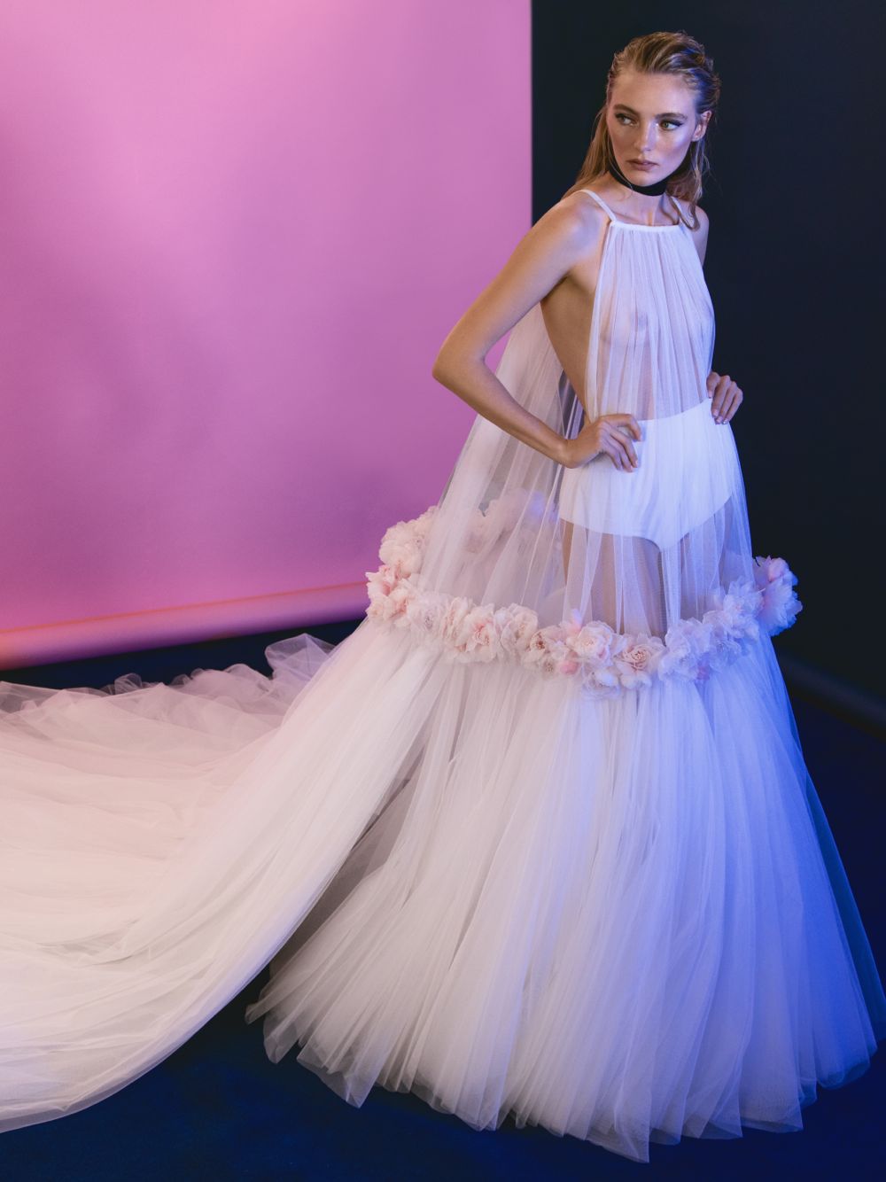 Dress With Hand Crafted Flowers