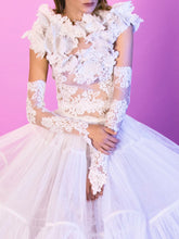 Lace Dress & Oversized Skirt