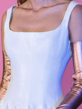 White Leather Dress
