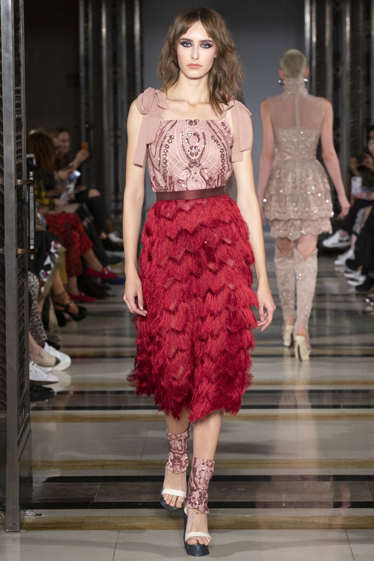 Sequined Top & Tassel Skirt