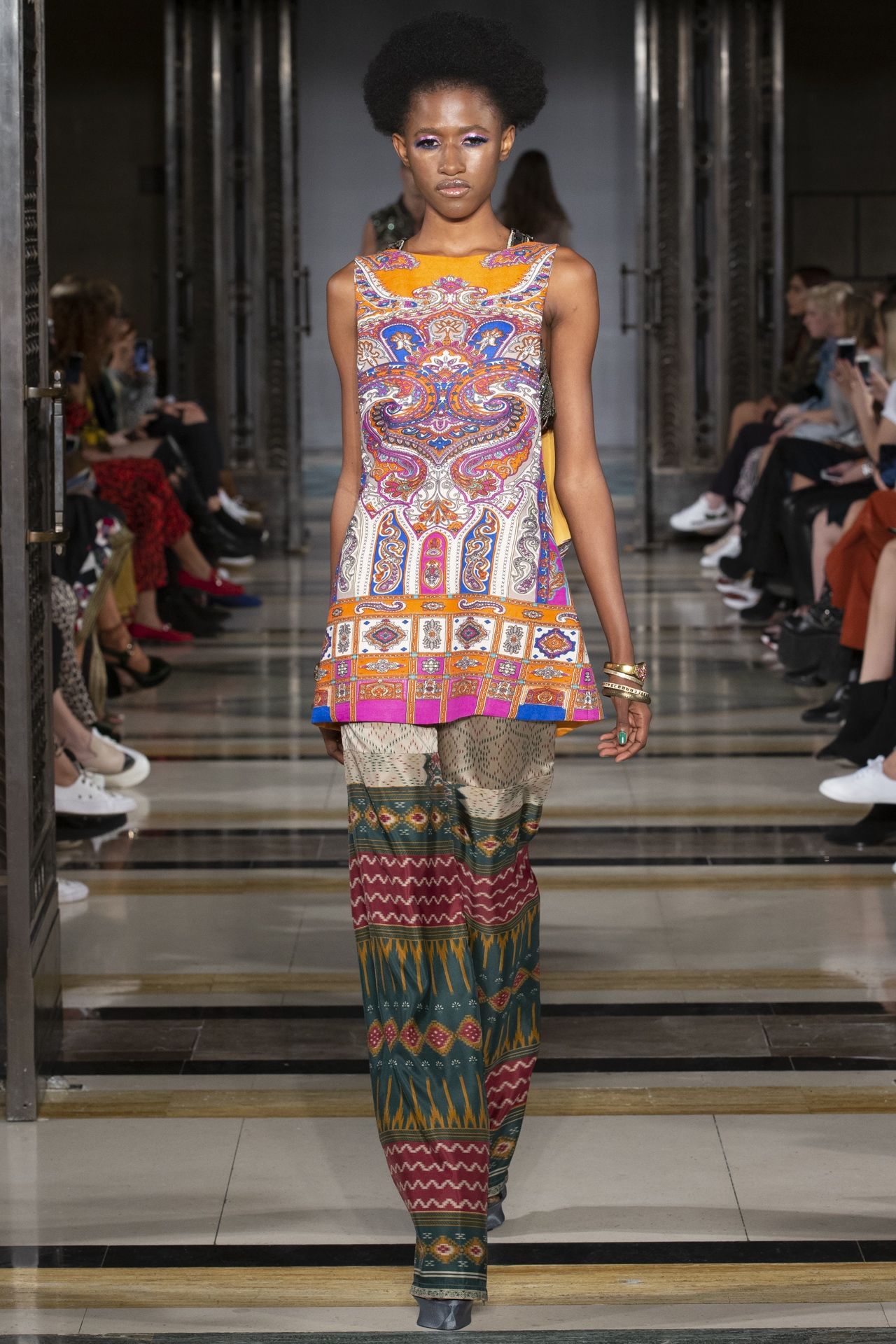 Vibrant Pattern Top & Pants