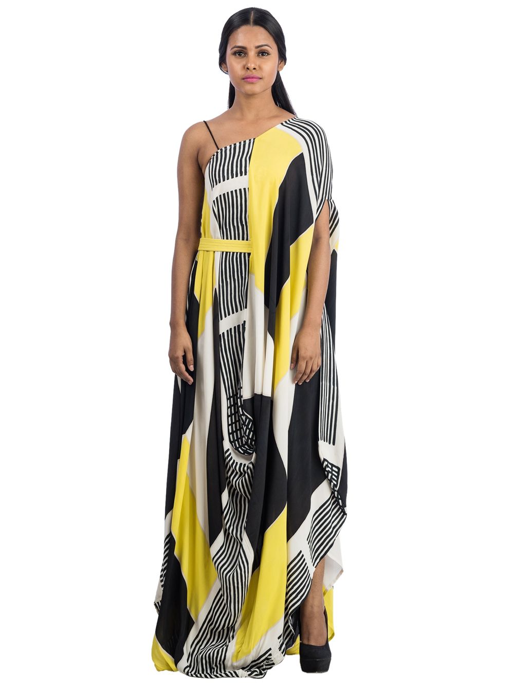 Hand Painted Asymmetrical Dress