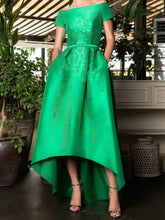 Embellished Mullet Gown & Belt