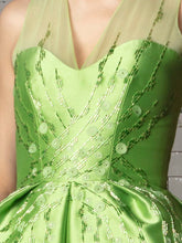 Embellished Pleated Gown