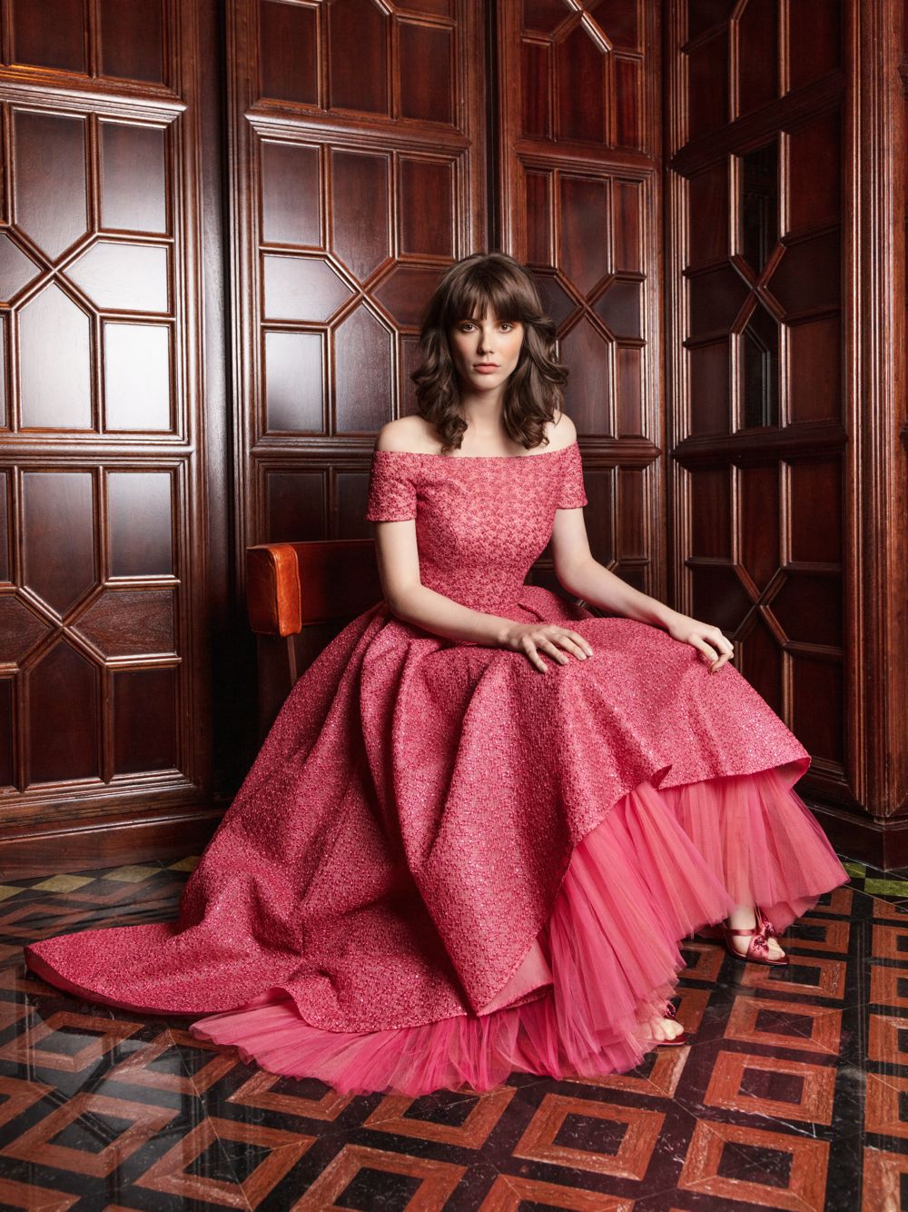 Off-Shoulder Mullet Gown